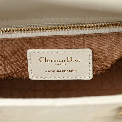 Christian Dior Lambskin Cannage Small My ABCDior Lady Dior White 6 of 8