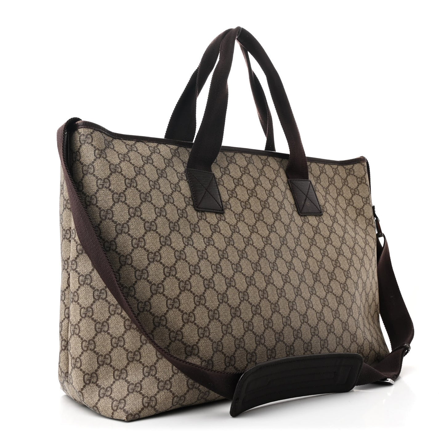 GG Plus Monogram Travel Bag Dark Brown