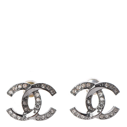 Chanel Ruthenium Crystal CC Earrings 1 of 6