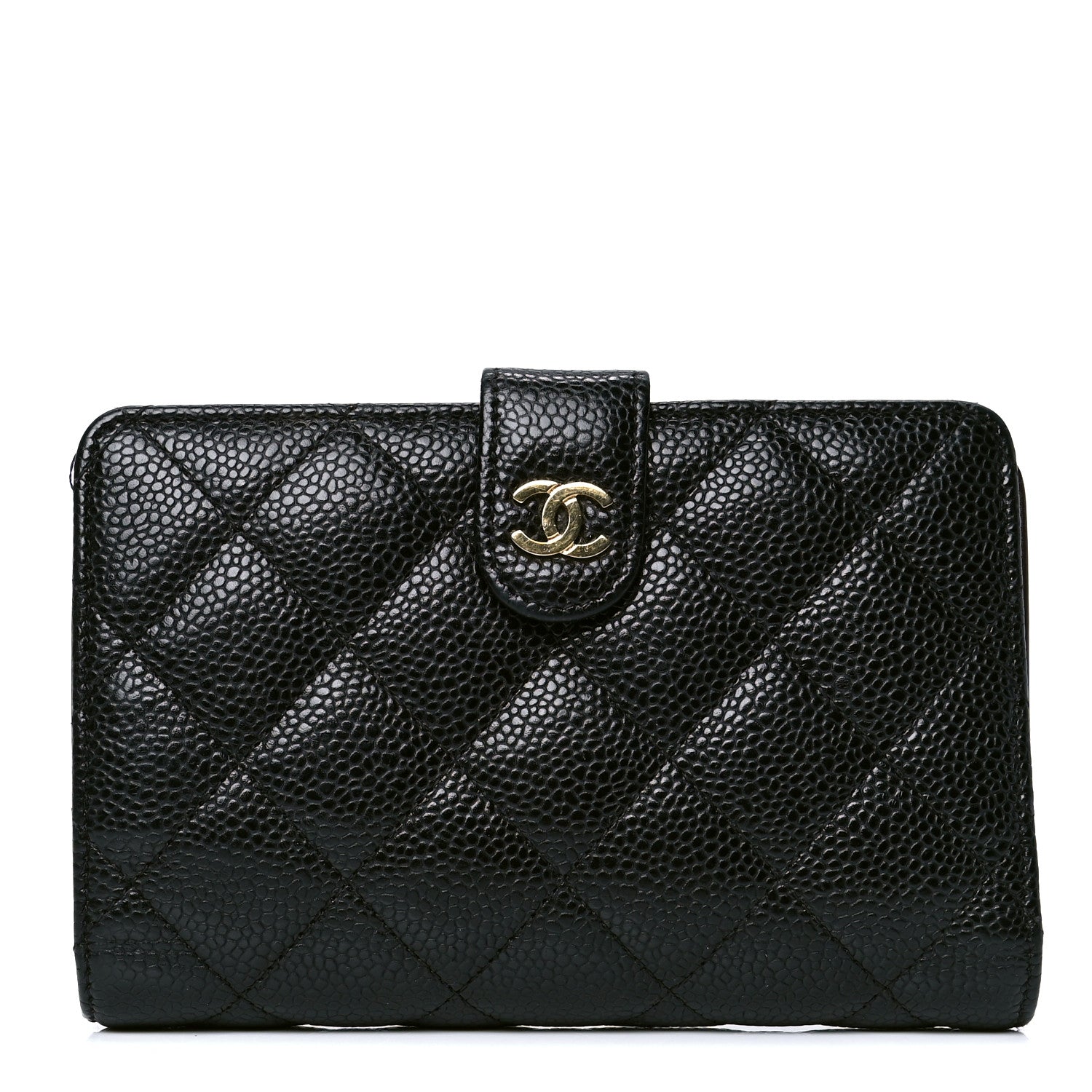 Chanel Caviar Quilted Zipped Pocket Wallet Black 1 of 6