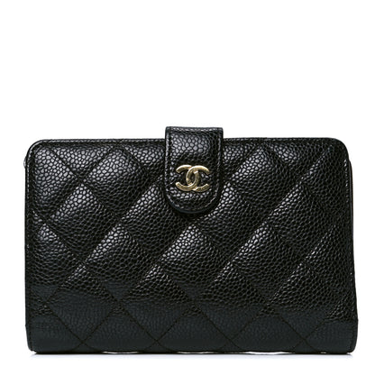Chanel Caviar Quilted Zipped Pocket Wallet Black 1 of 6