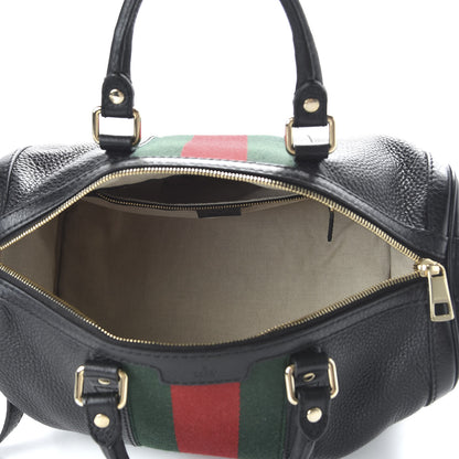 Gucci Calfskin Vintage Web Medium Boston Black 5 of 10