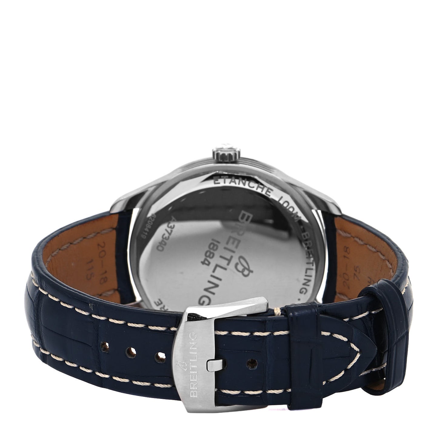 Stainless Steel Alligator 40mm Premier Automatic Watch Blue A37340
