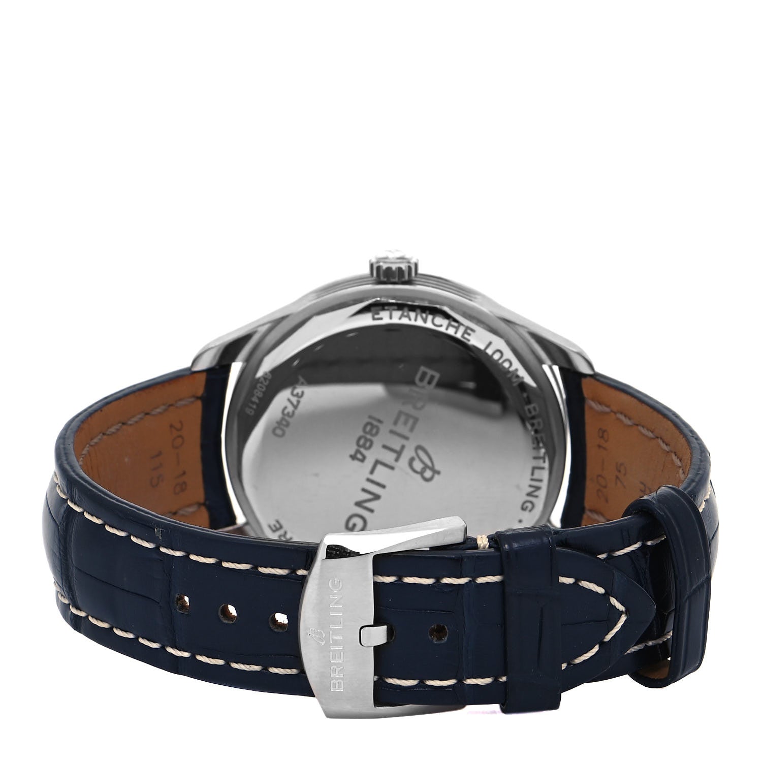 Breitling Stainless Steel Alligator 40mm Premier Automatic Watch Blue A37340 3 of 5