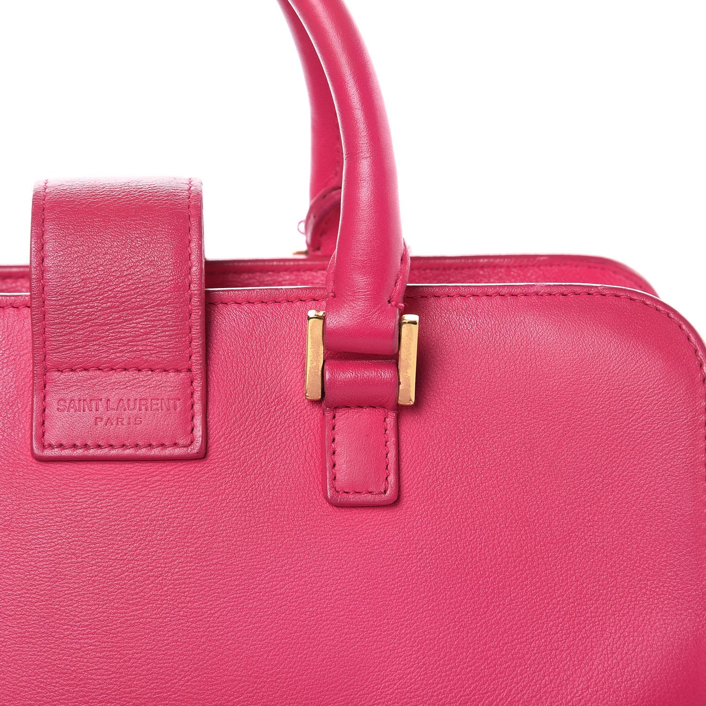 Calfskin Monogram Baby Cabas Fuchsia