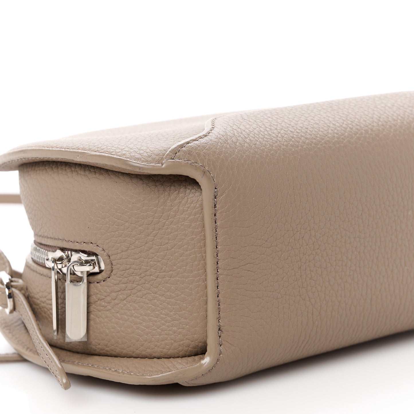 Grained Calfskin Sesia Crossbody Warm Mastic