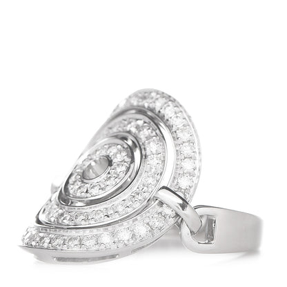 Bulgari 18K White Gold Diamond Astrale Cerchi Ring 55 7.25 3 of 6