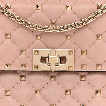 Valentino Garavani Lambskin Medium Rockstud Spike Shoulder Bag Poudre 7 of 15