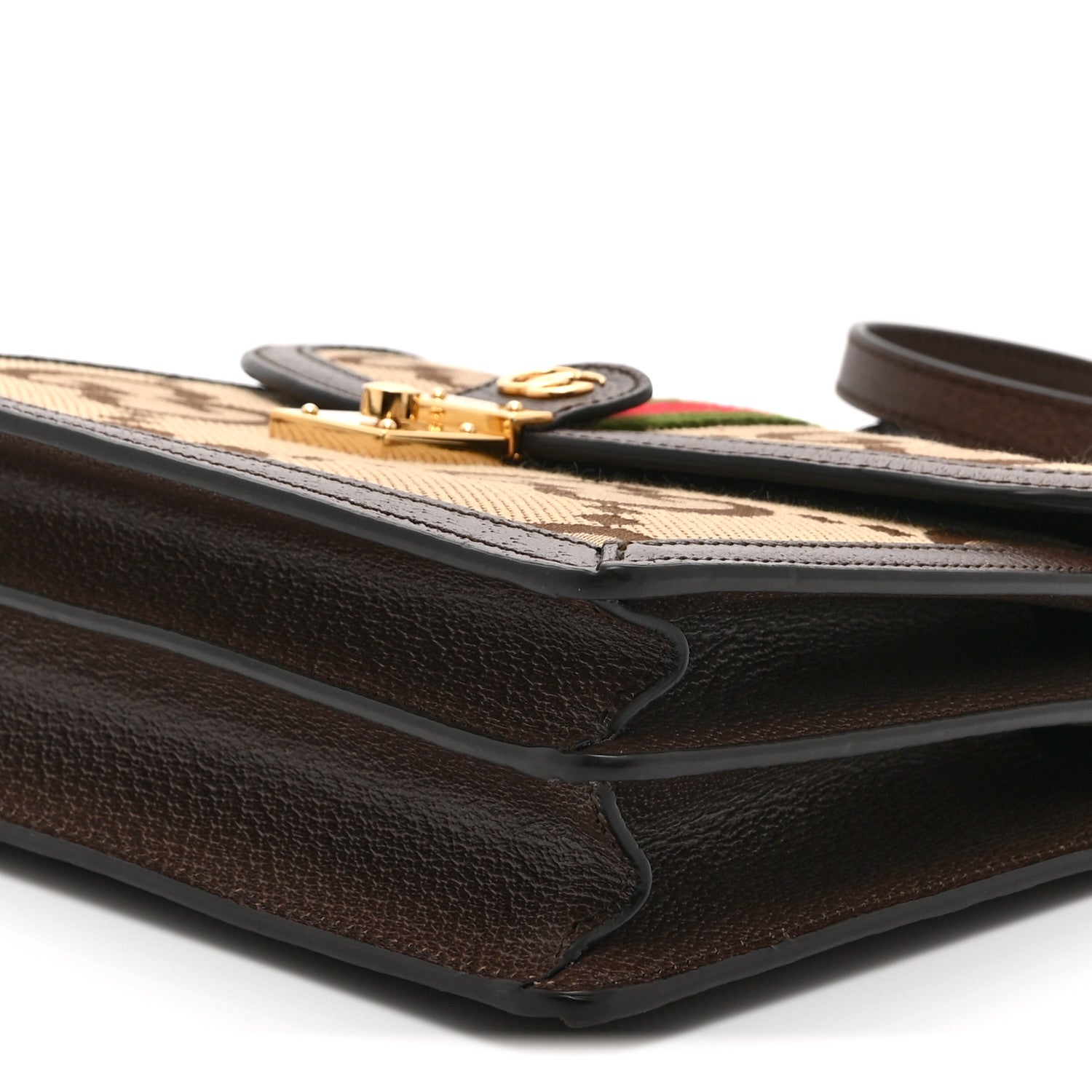 Gucci Monogram Jumbo GG Textured Dollar Calfskin Web Small Ophidia
