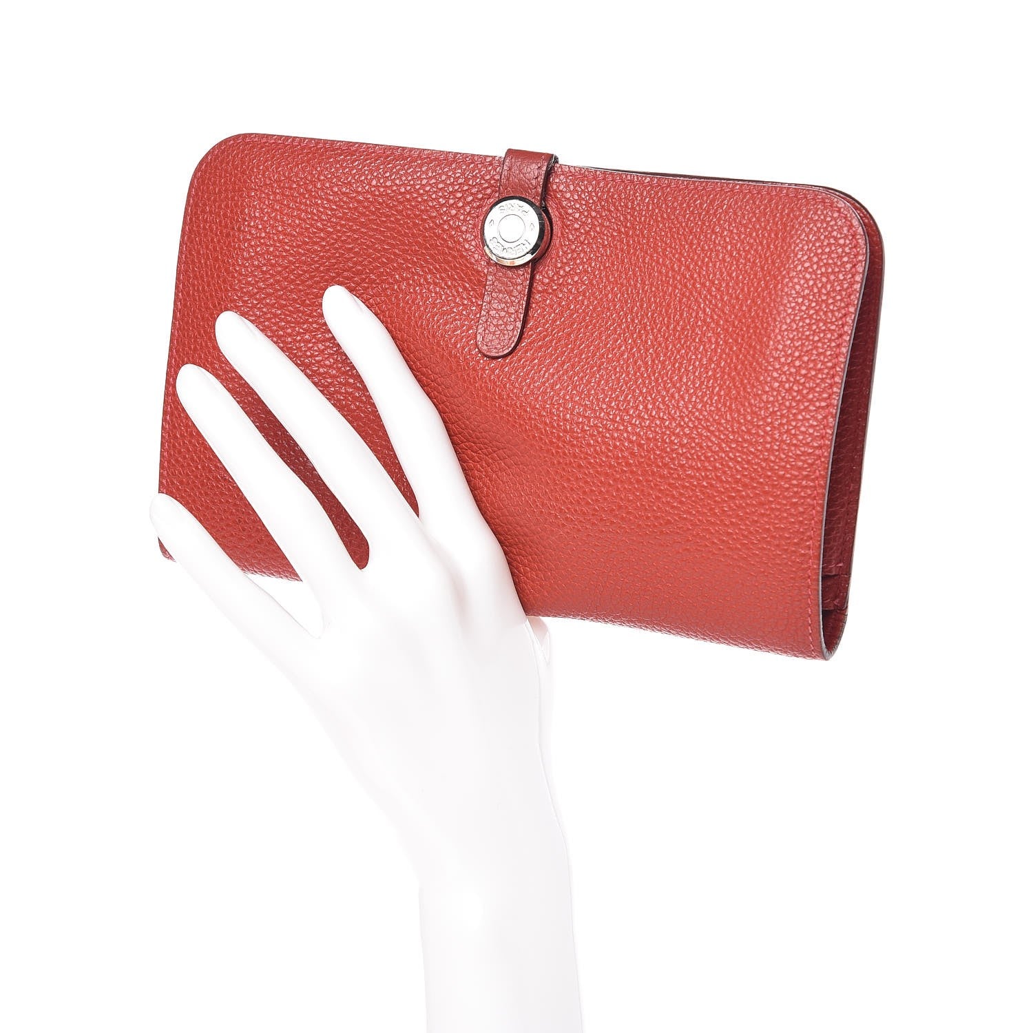 Hermes Togo Dogon Duo Wallet Vermillion 2 of 10