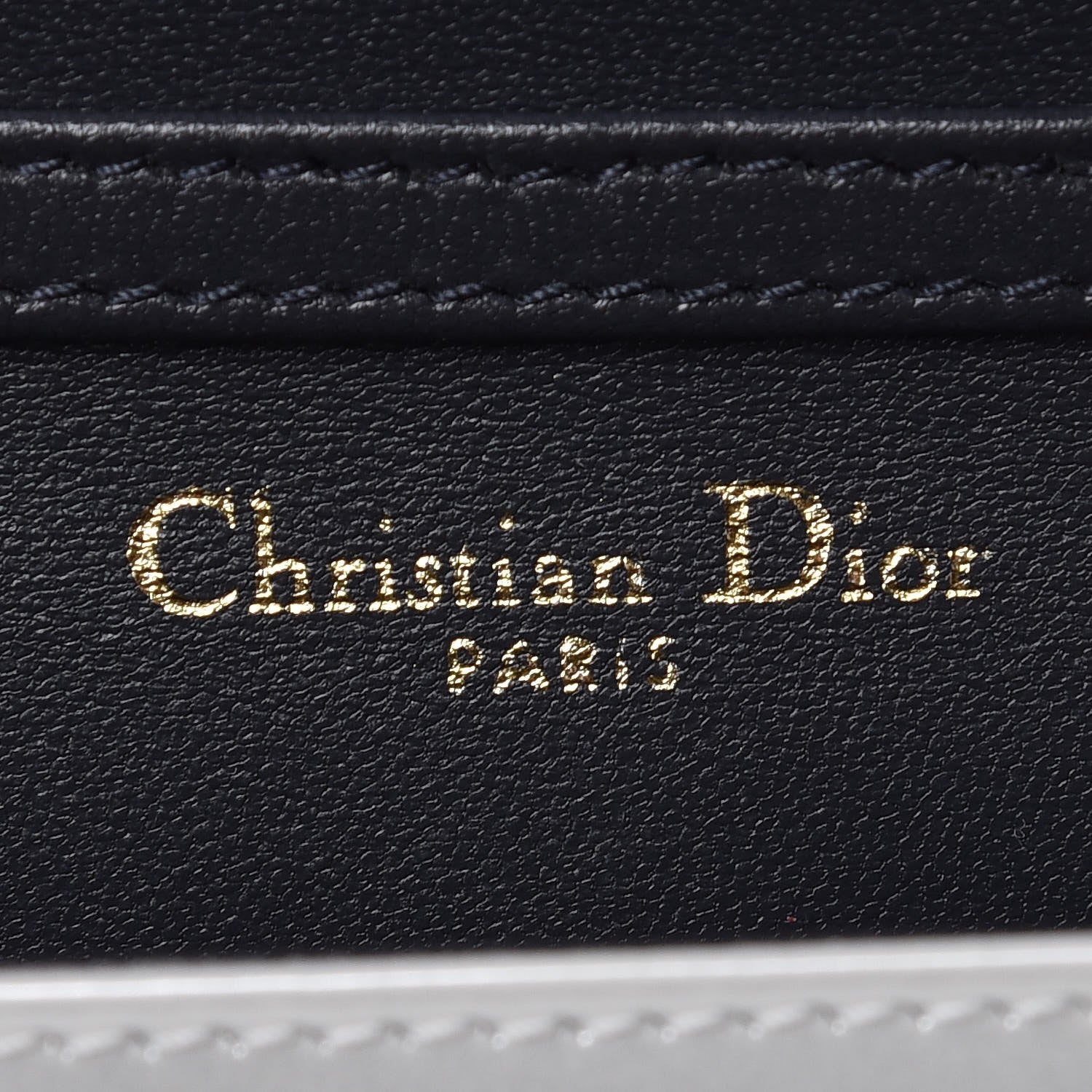 Christian Dior Patent Micro-Cannage Diorama Wallet on Chain Pouch White 6 of 7