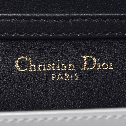 Christian Dior Patent Micro-Cannage Diorama Wallet on Chain Pouch White 6 of 7