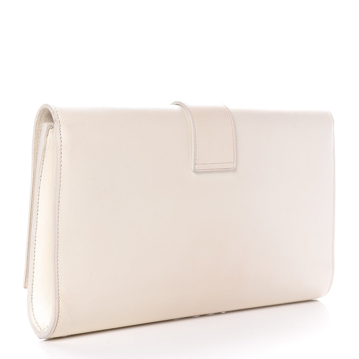 Calfskin Classic Y Clutch White