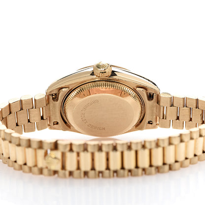 Rolex 18K Yellow Gold Diamond Ruby 26mm Datejust President Watch Champagne 69178 4 of 9