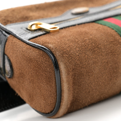 Gucci Suede Small Ophidia Belt Bag 85 34 Brown 9 of 10