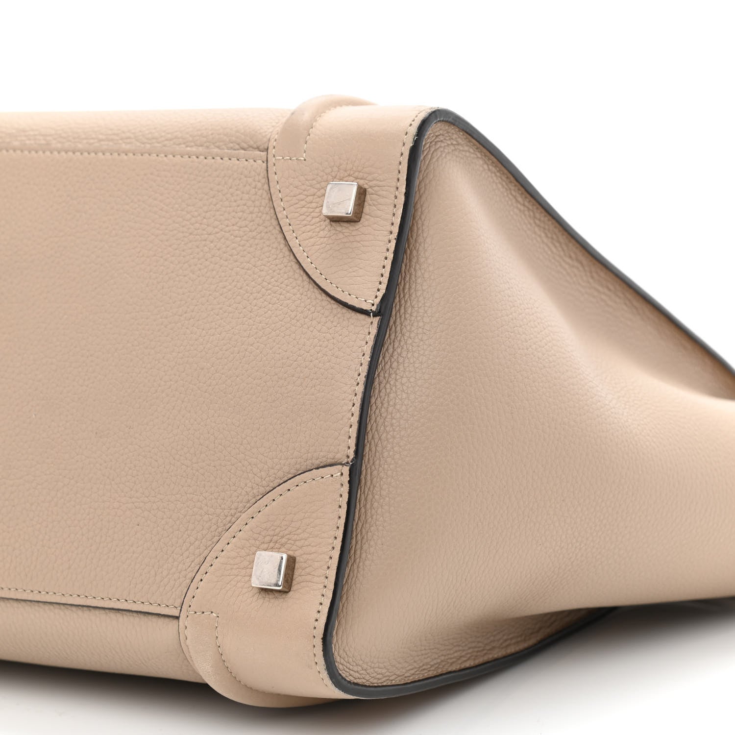 Celine Drummed Calfskin Mini Luggage Dune 10 of 14