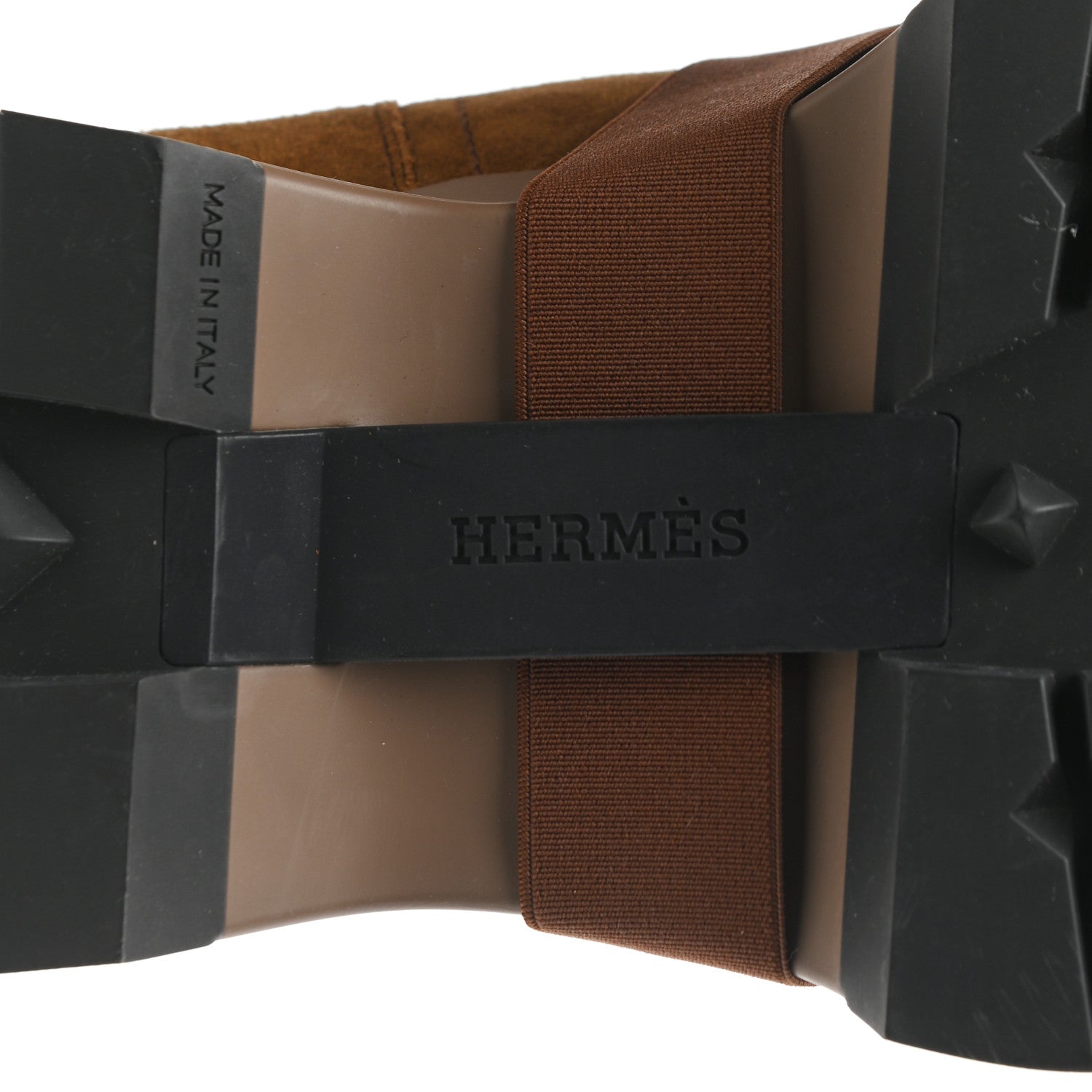 Hermes Suede Calfskin Mens Bradley Ankle Boot 44 Brun Fume 6 of 8