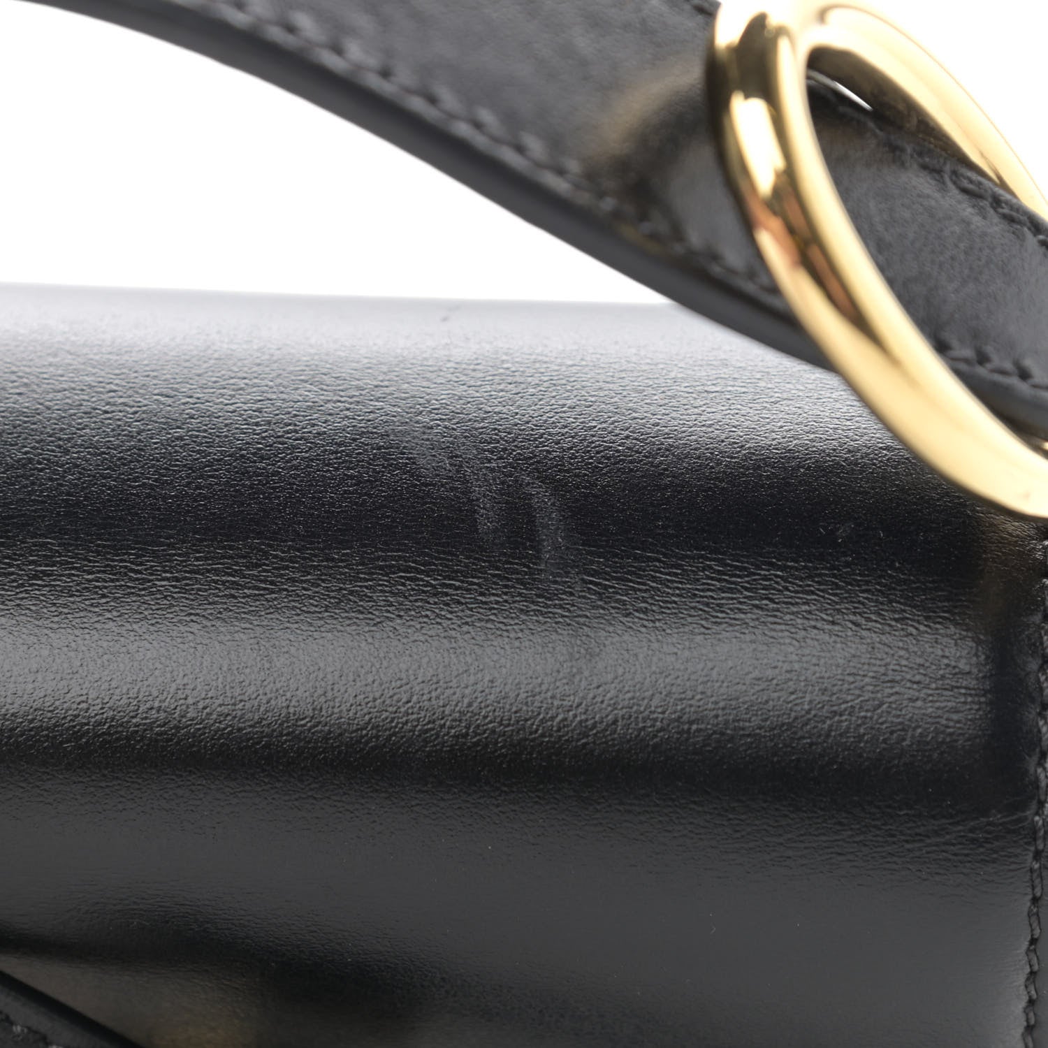 Chloe Shiny Calfskin Suede Mini C Double Carry Black 13 of 14