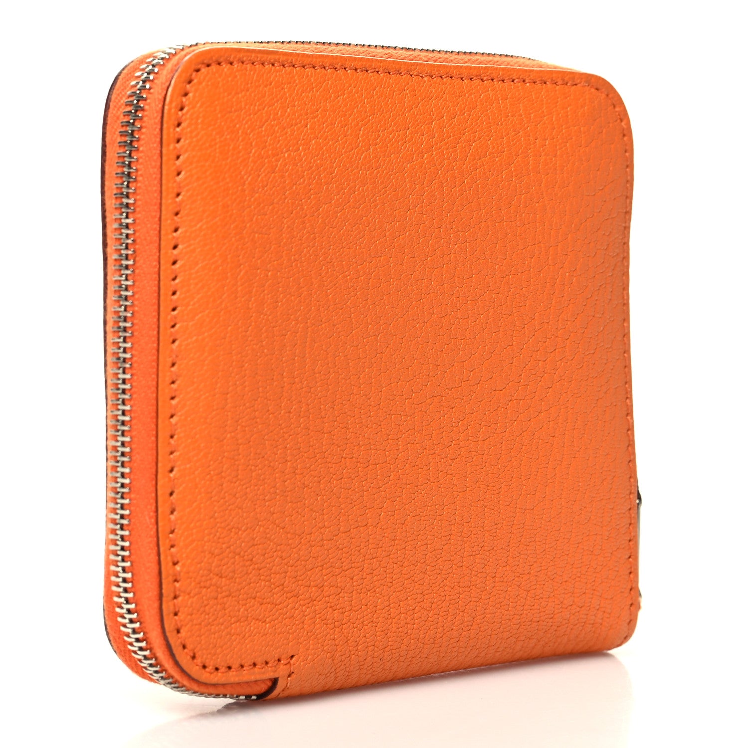 Hermes Chevre Mysore Compact Azap Wallet Orange 3 of 9