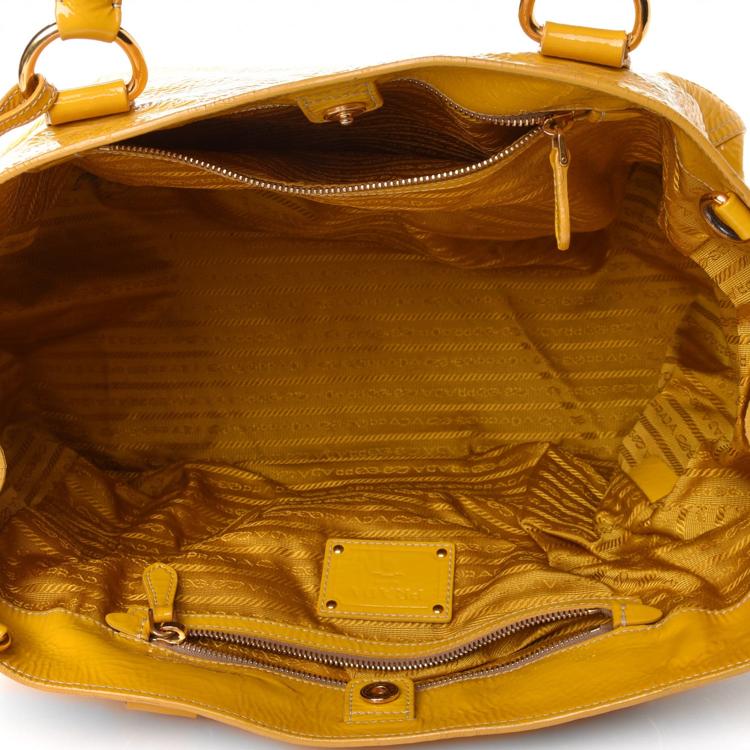 Prada Vernice Naplak Tote Mimosa 3 of 4