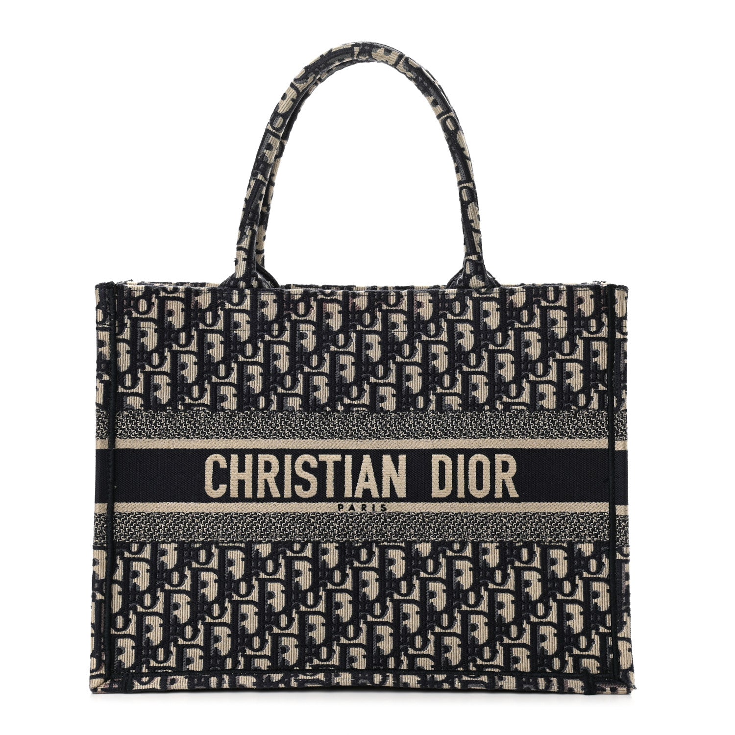 Christian Dior Oblique Medium Book Tote Blue Multicolor 1 of 10