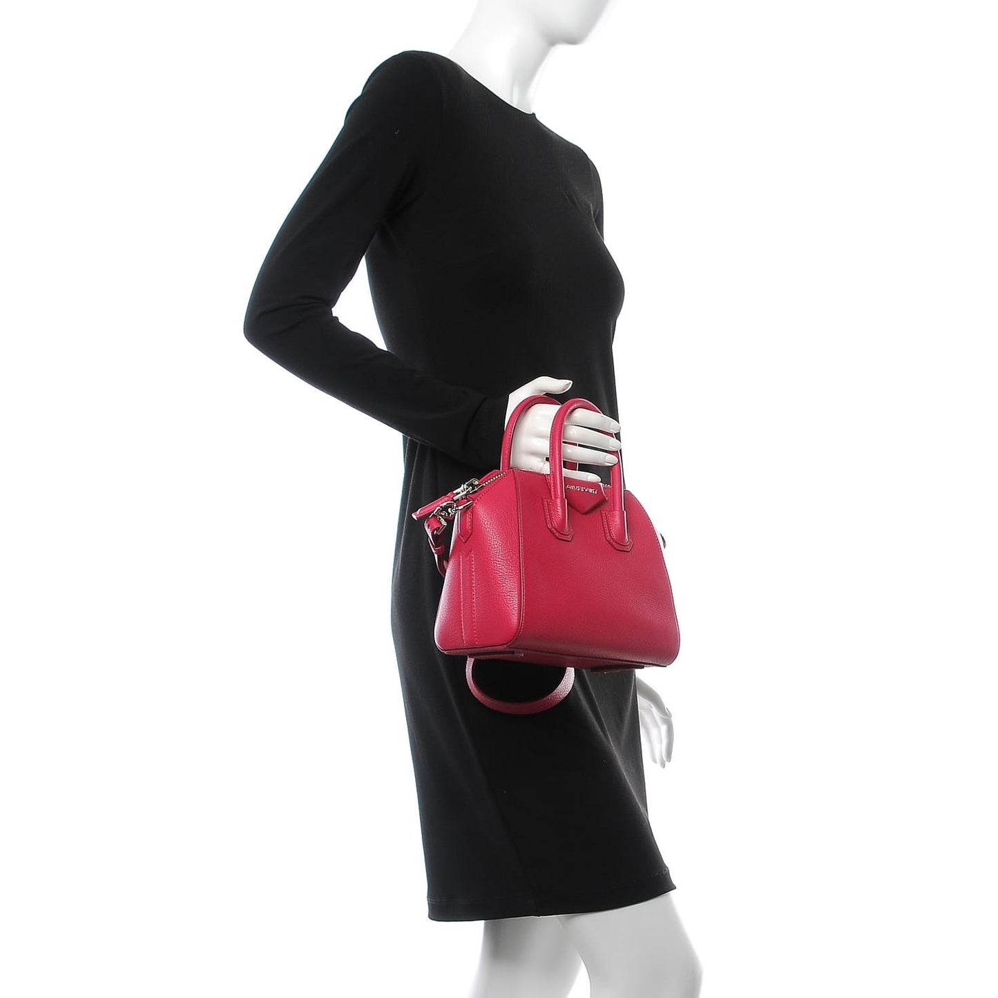 Sugar Goatskin Mini Antigona Fushia