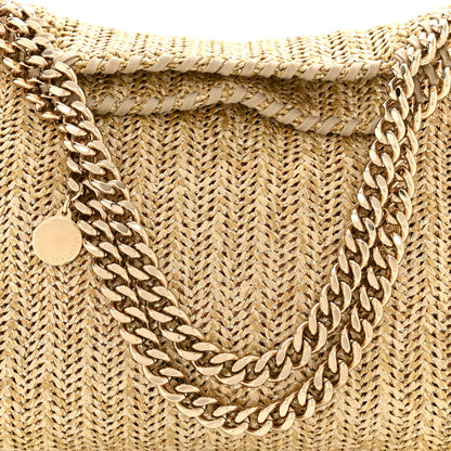 Stella McCartney Metallic Raffia Mini Falabella Tote Gold 8 of 11