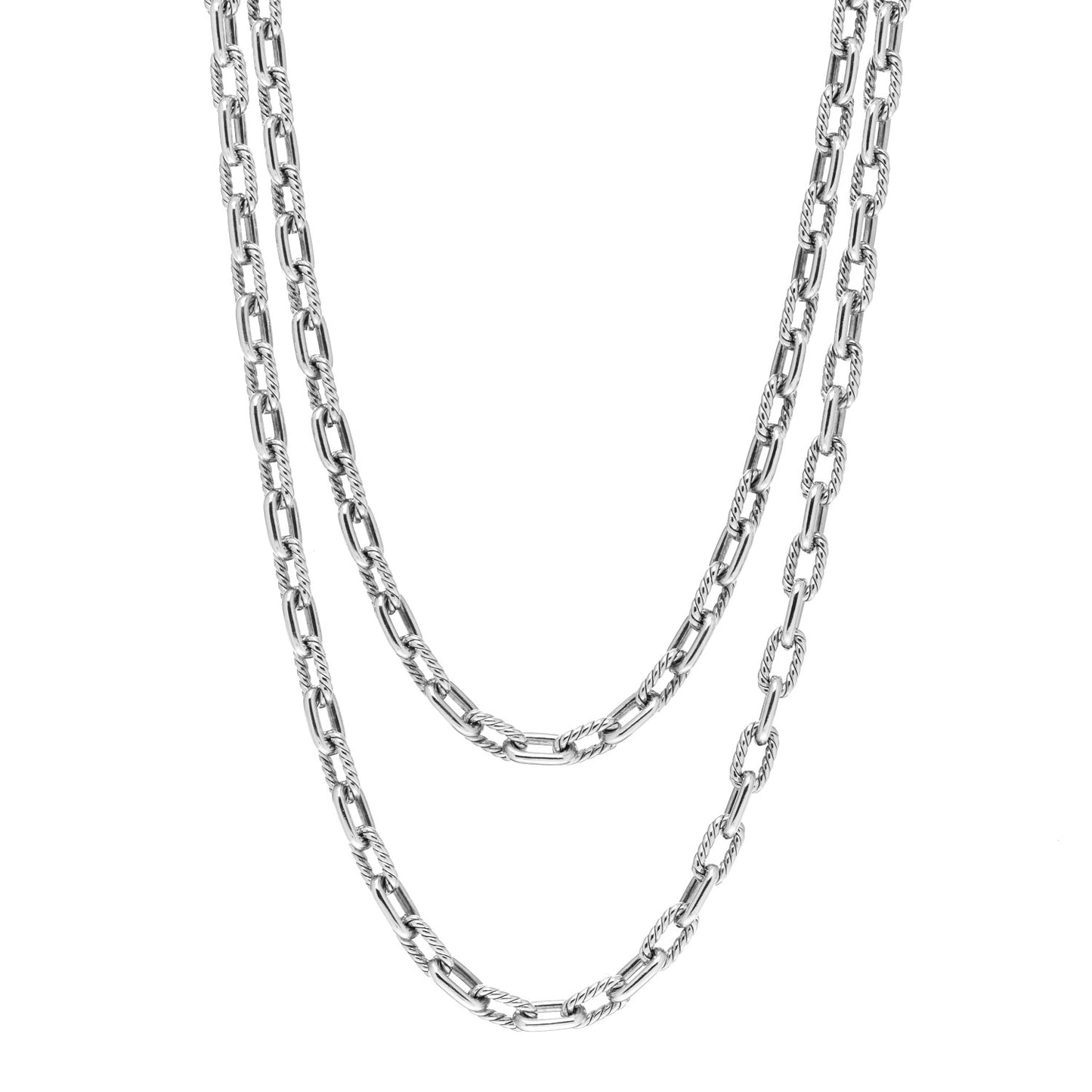 Sterling Silver 5.5mm Madison Necklace 36"