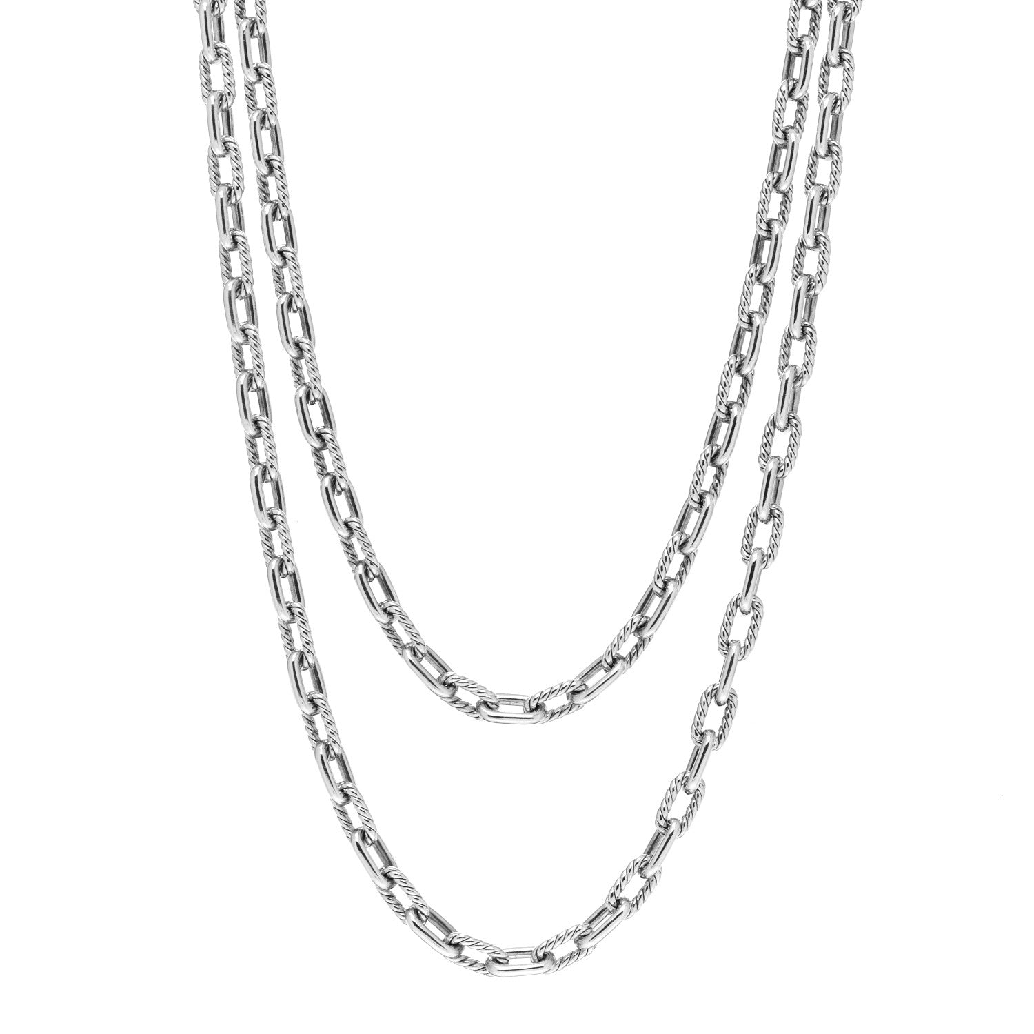 David Yurman Sterling Silver 5.5mm Madison Necklace 36" 1 of 4