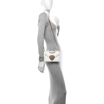 Dolce & Gabbana Smooth Calfskin Small Devotion Envelope Top Handle Bag White 2 of 18