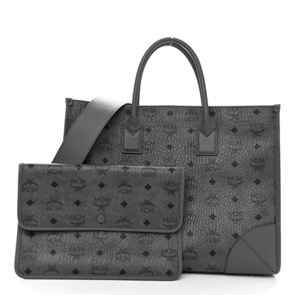 MCM Visetos Large Munchen Tote Grey 1 of 10