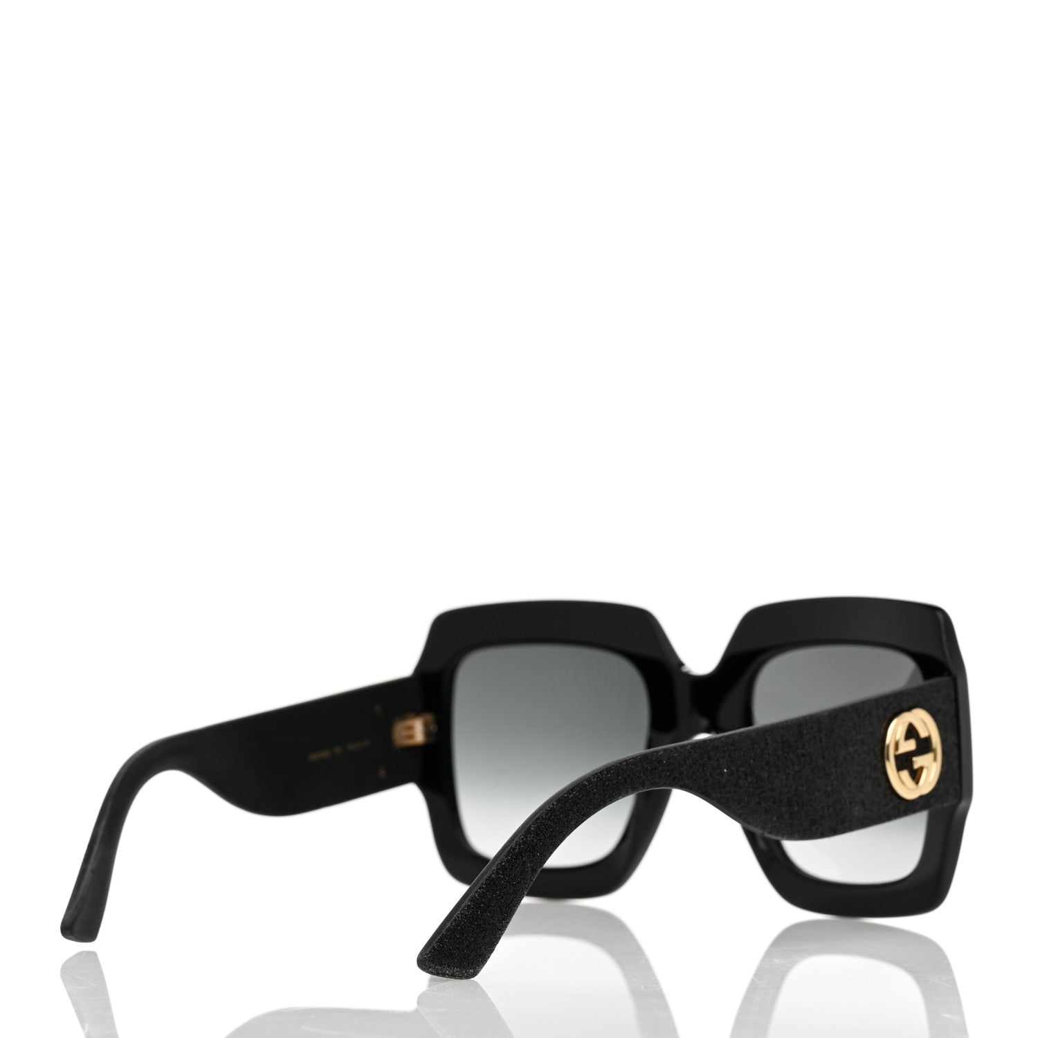 Gucci Square Frame Glitter GG0102S Sunglasses Black 4 of 8