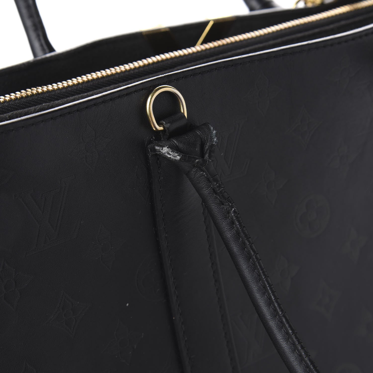 Louis Vuitton Monogram Cuir Plume Very Tote GM Black 8 of 13
