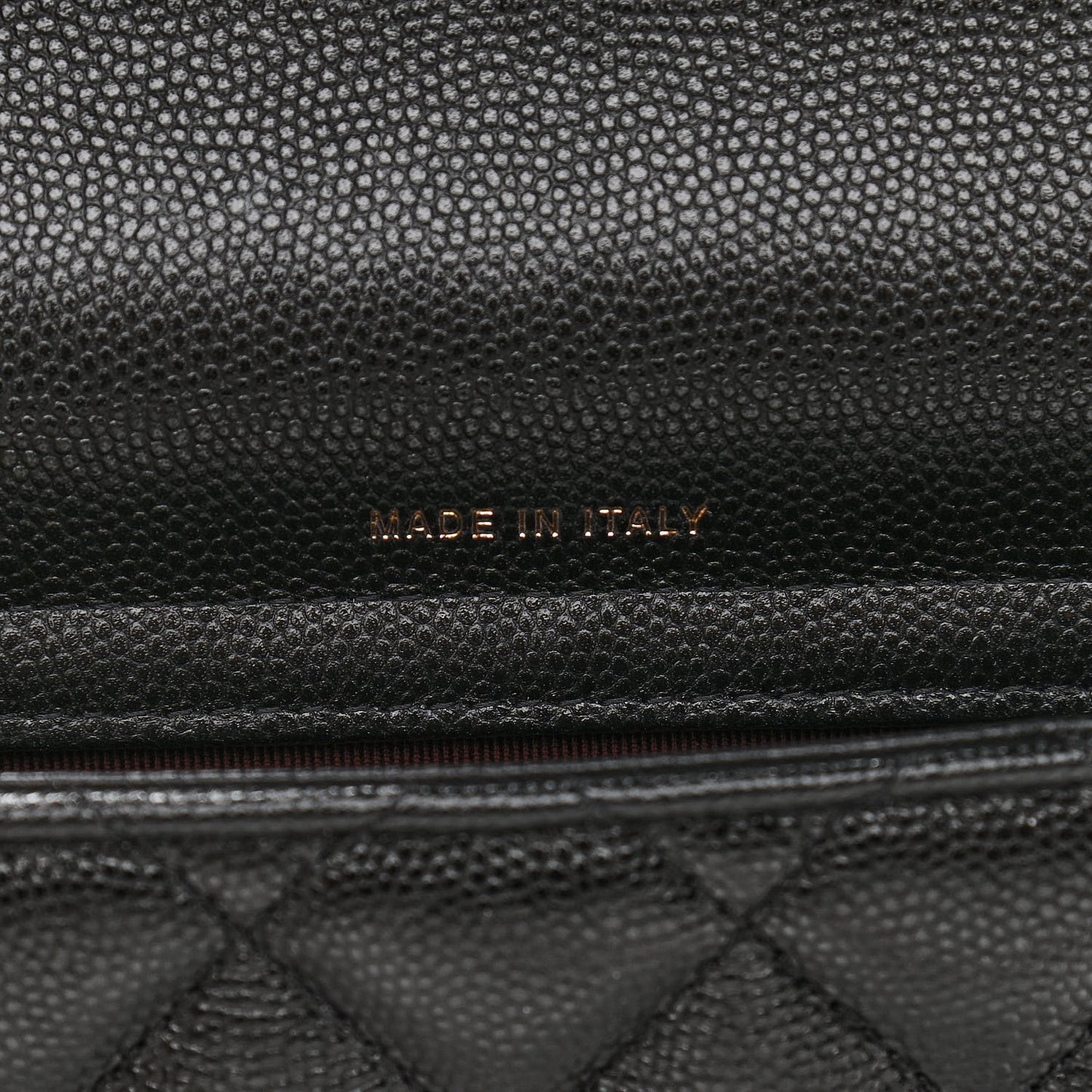 Caviar Quilted Flap Phone Holder With Chain Black