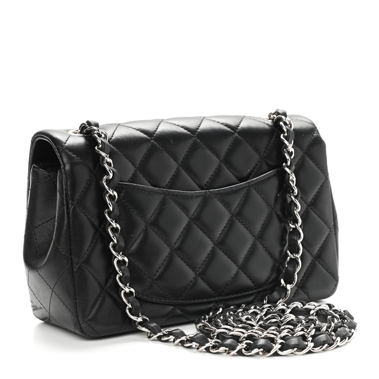 Chanel Lambskin Quilted Mini Rectangular Flap Black 3 of 11