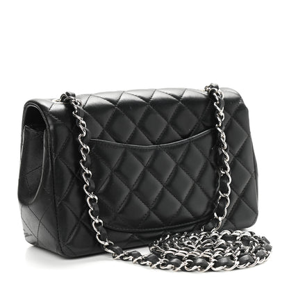 Chanel Lambskin Quilted Mini Rectangular Flap Black 3 of 11