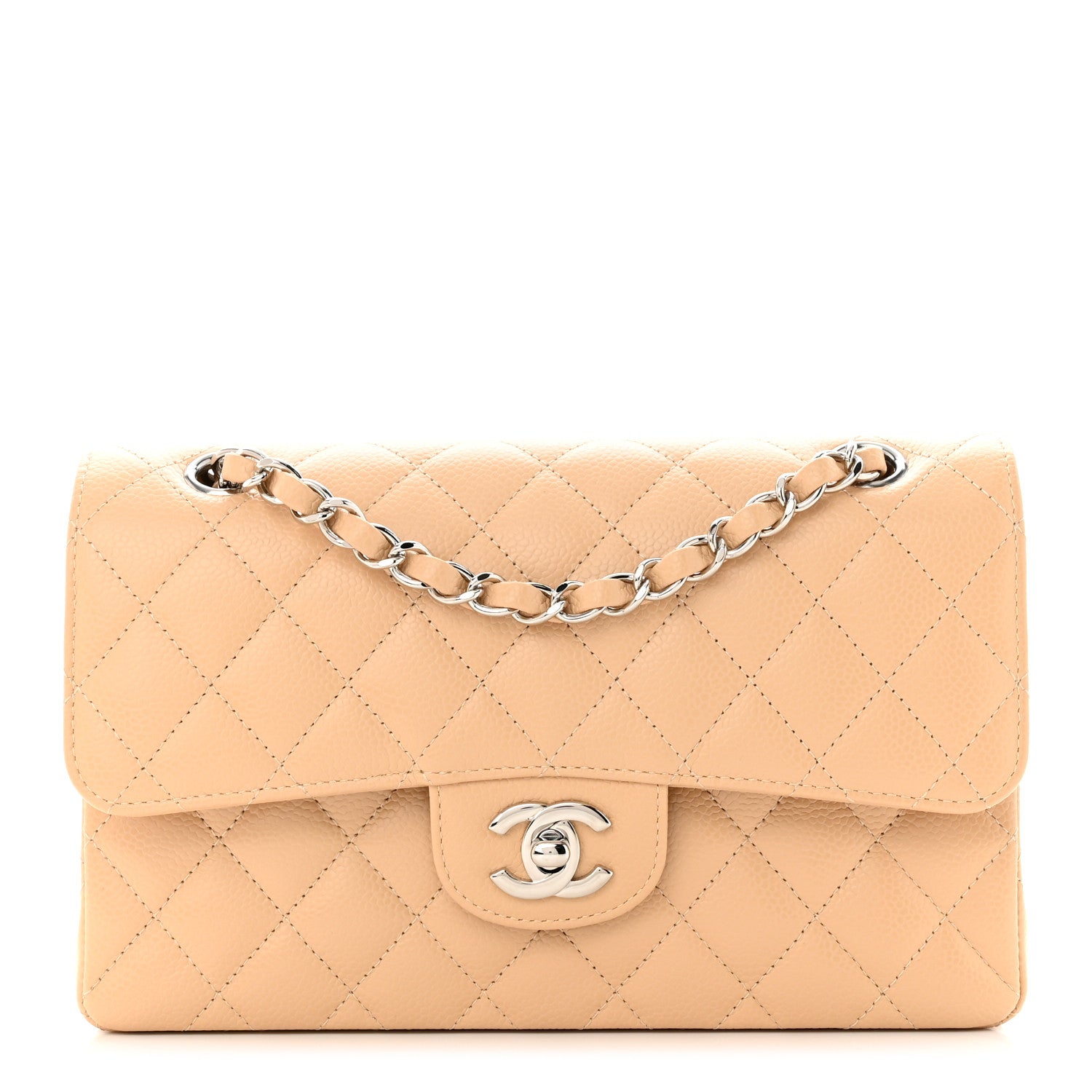 Chanel Caviar Quilted Small Double Flap Beige 1 of 11