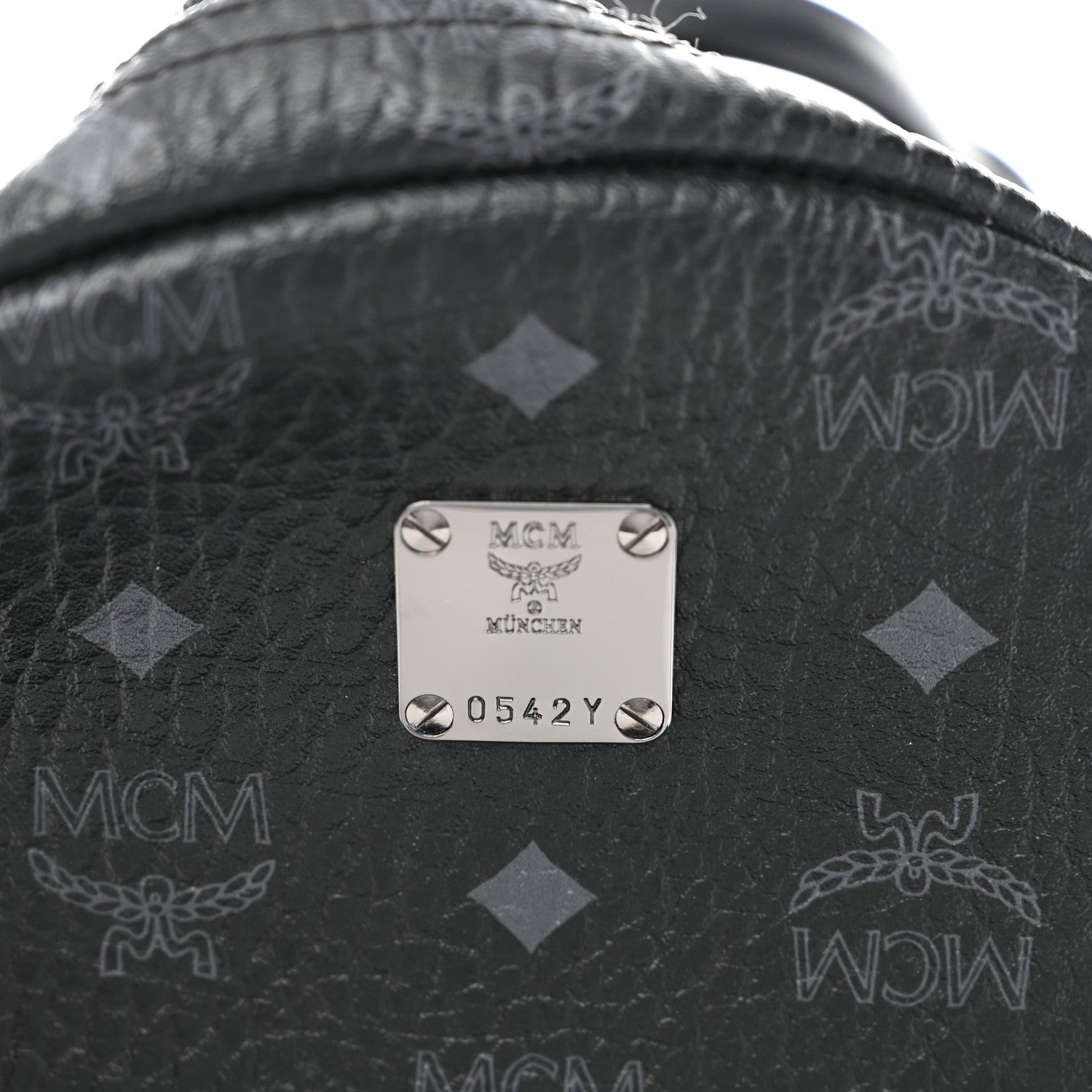 MCM Visetos Medium Side Studs Stark Backpack Black 6 of 8