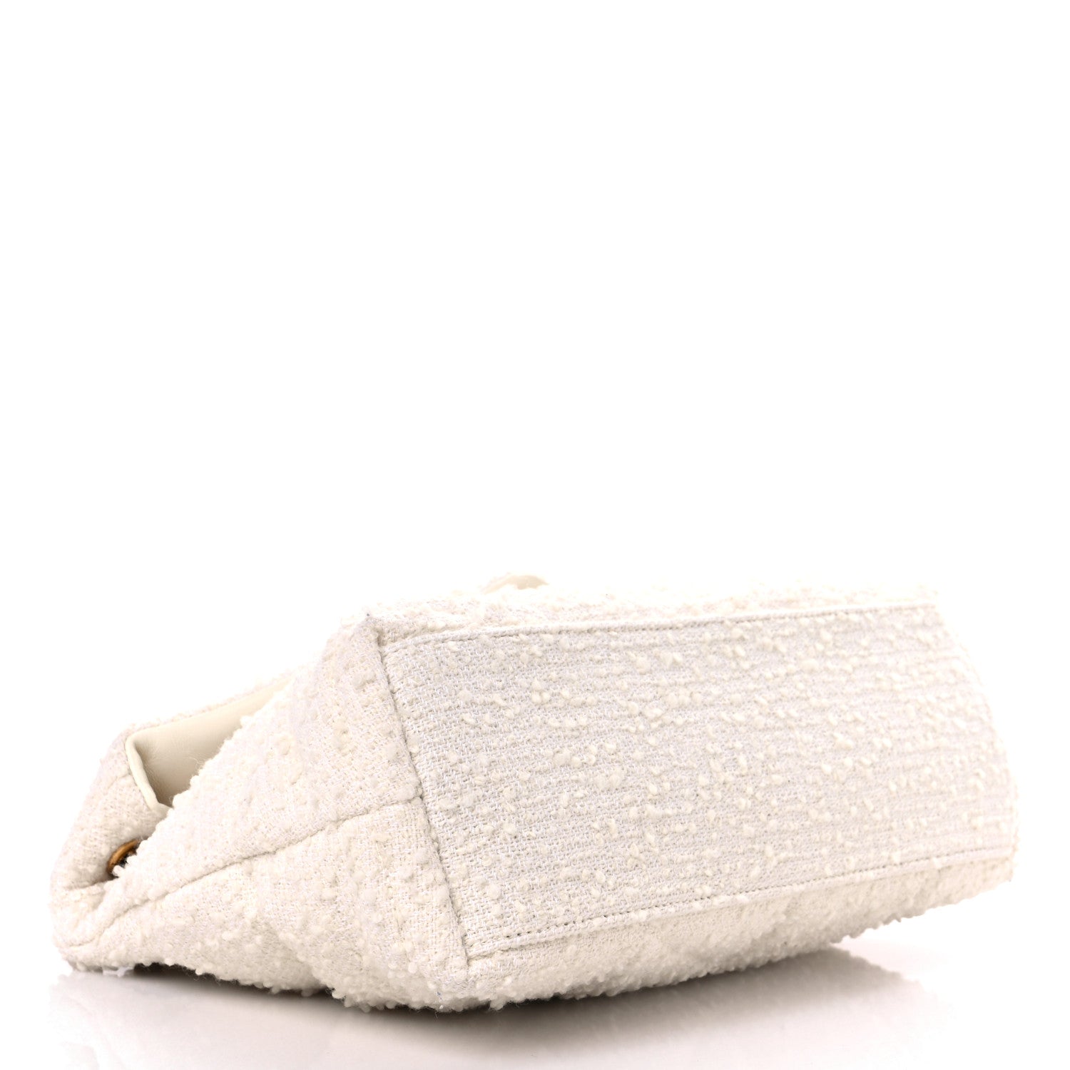 Saint Laurent Boucle Tweed Quilted Small Loulou Puffer Monogram Chain Satchel Crema Soft 4 of 11