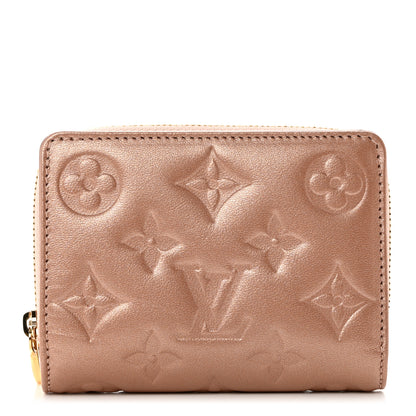 Louis Vuitton Metallic Lambskin Embossed Monogram Lou Coussin Wallet Rose Gold 1 of 6