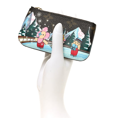 Louis Vuitton Monogram 2023 Christmas Animation Alpine Key Pouch Pink 2 of 7