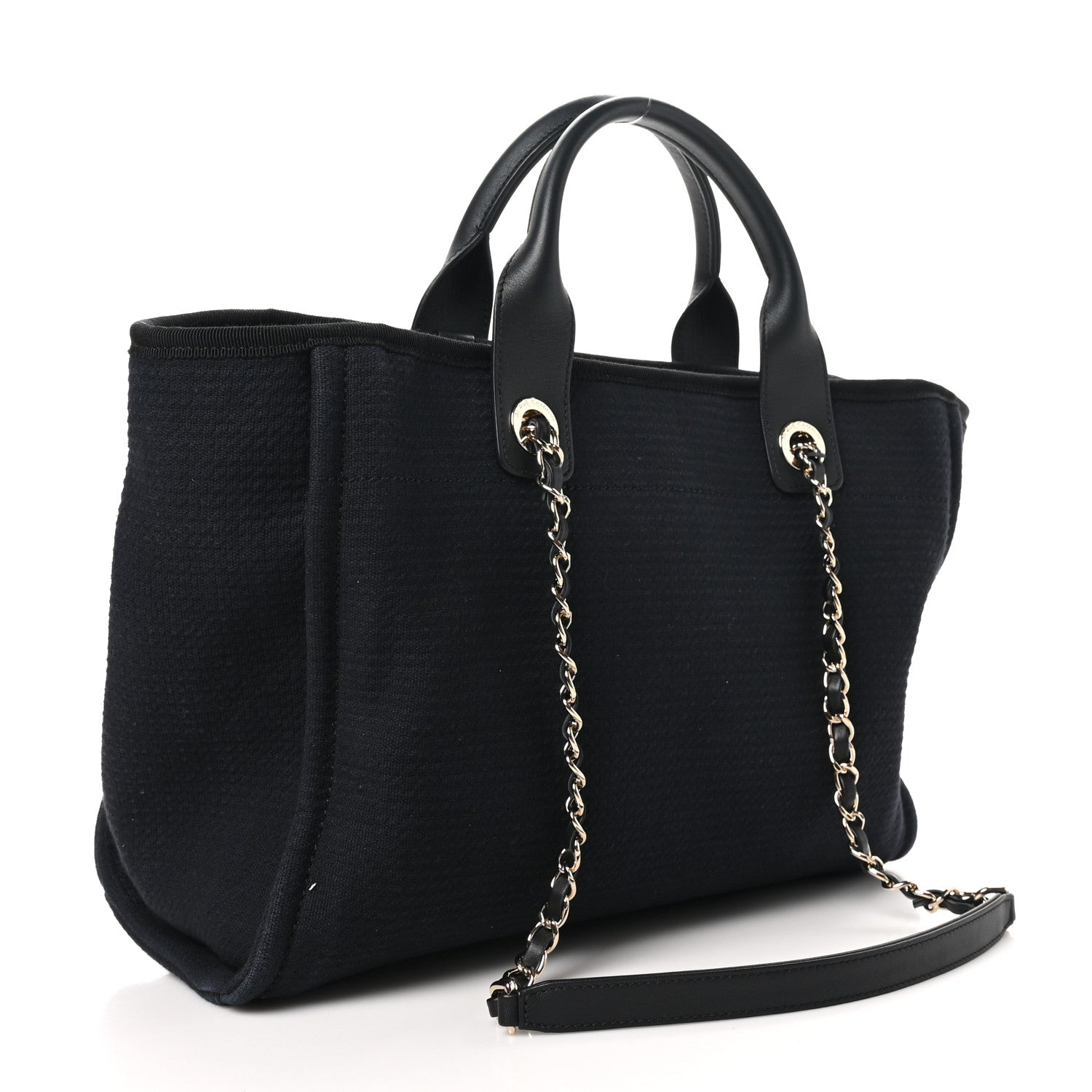 Chanel Mixed Fibers Small Deauville Tote Black 8 of 21