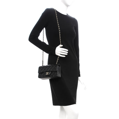 Chanel Lambskin Quilted Mini Rectangular Flap Black 2 of 8