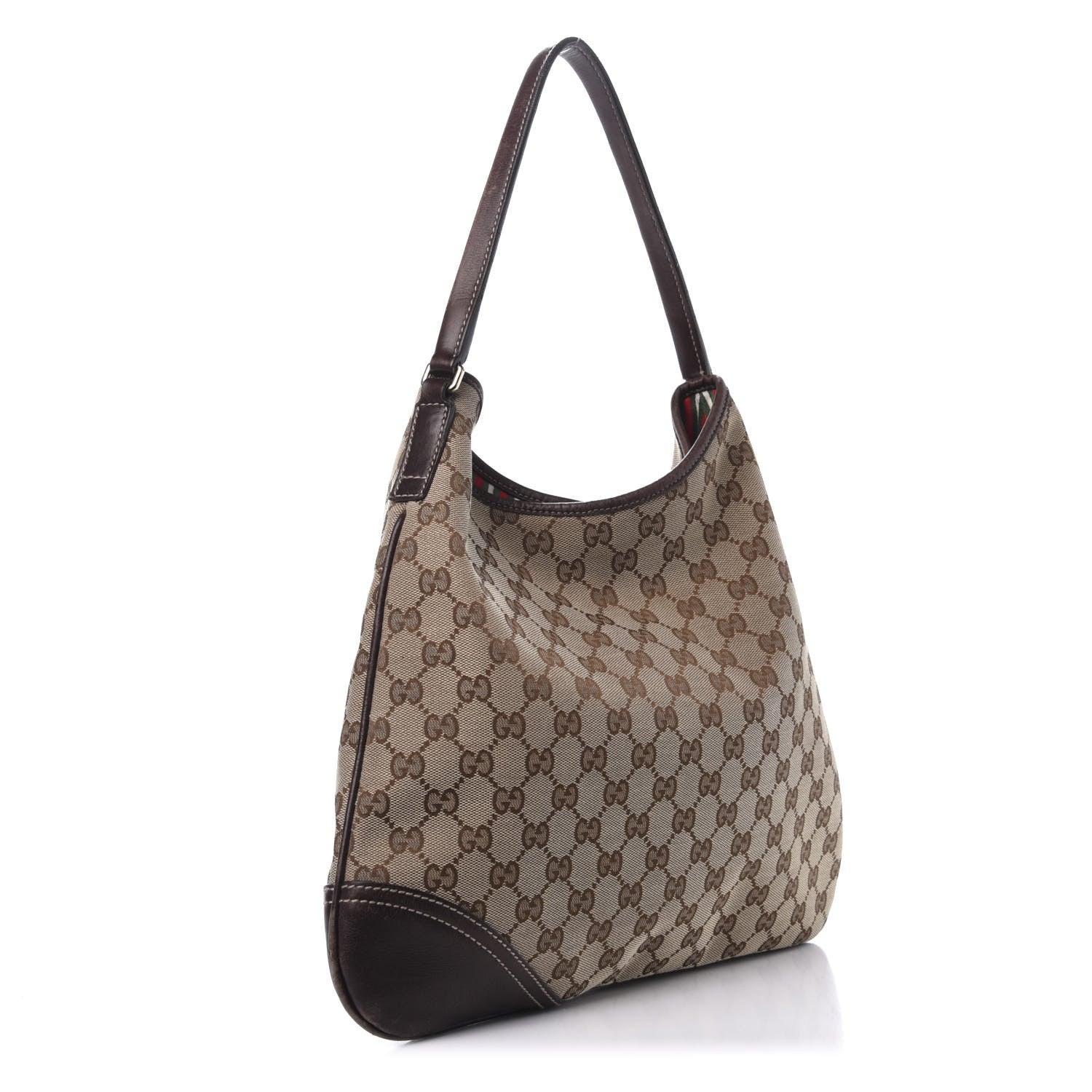 Gucci Monogram Medium New Britt Hobo Dark Brown 3 of 17