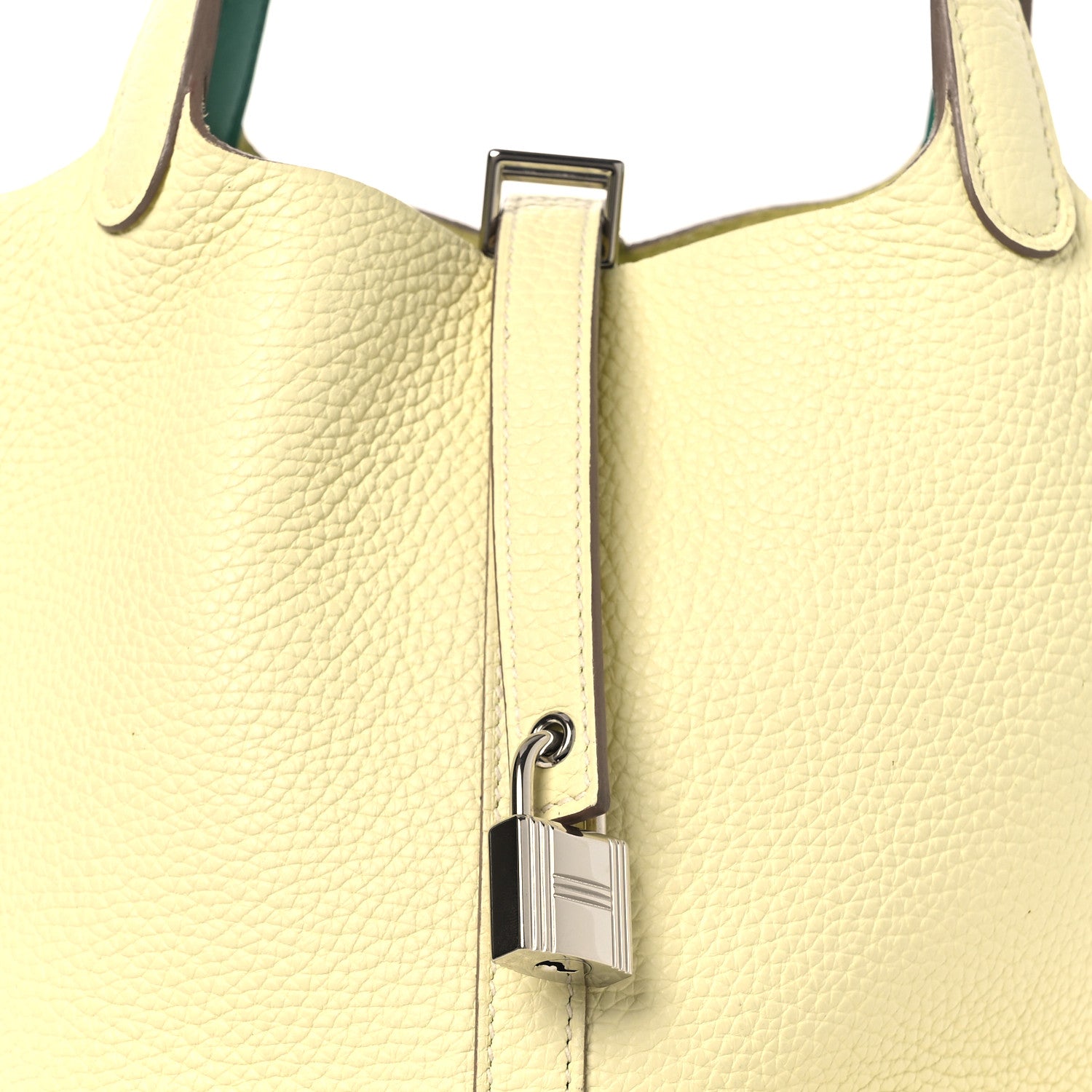Hermes Taurillon Clemence Swift Eclat Picotin Lock 18 PM Jaune Milton Vert Vertigo 8 of 11