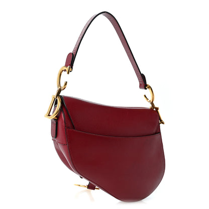 Christian Dior Grained Calfskin Saddle Bag Red 3 of 12