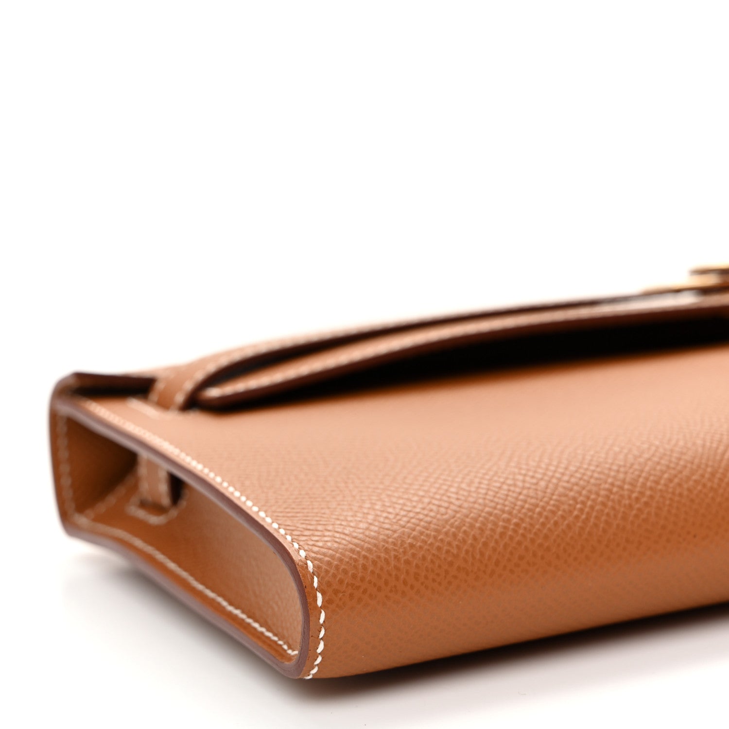 Hermes Epsom Kelly Cut Clutch Pochette Gold 8 of 10