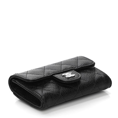 Chanel Caviar Quilted Flap Card Holder Wallet Black 4 of 12