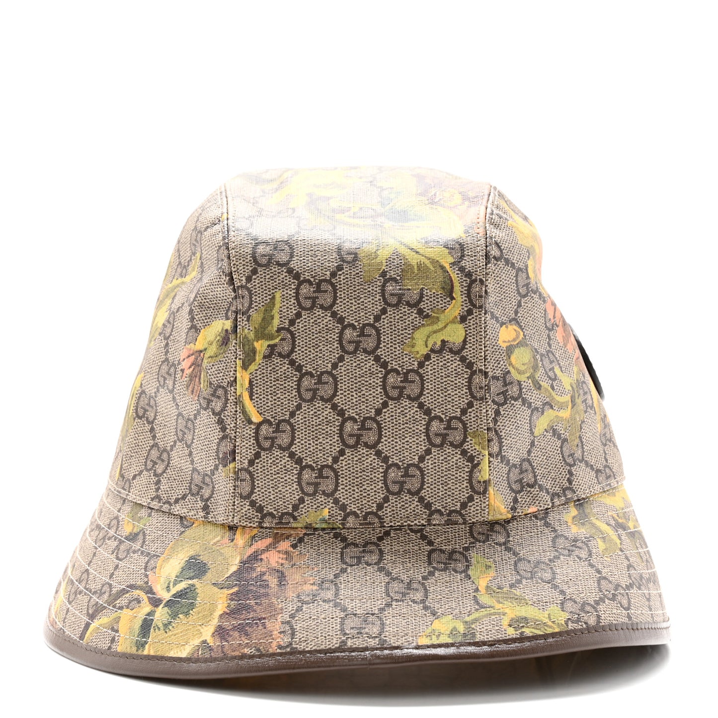 GG Supreme Monogram Azalea Calfskin Dusty Carnation Retro Interlocking G Bucket Hat Beige Ebony Multicolor