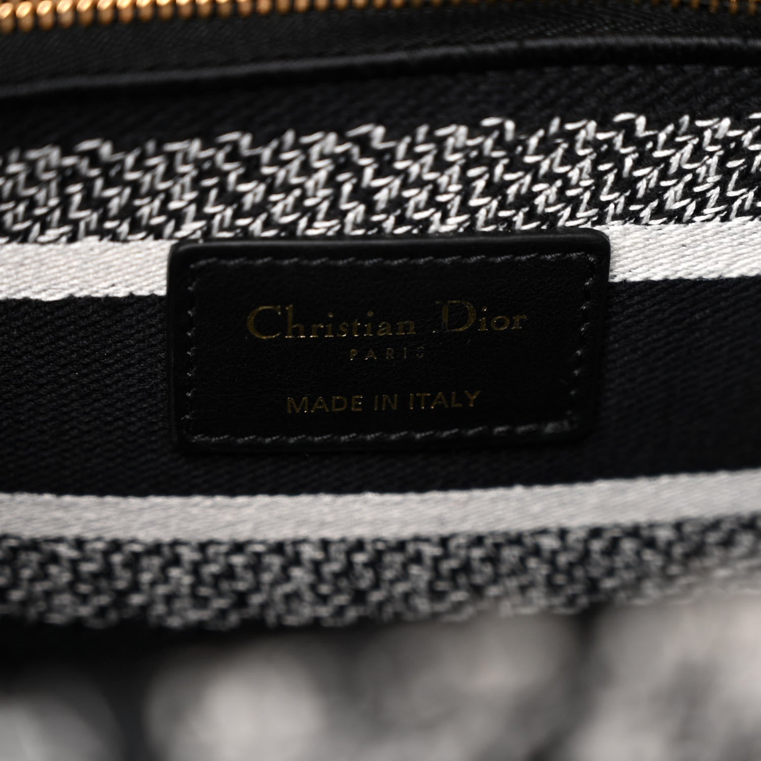 Christian Dior Canvas Embroidered Medium Plan de Paris Lady D-Lite Black White 6 of 9